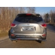 Защита заднего бампера 60 мм ТСС для Nissan Pathfinder 2014-2021
