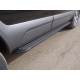 Пороги алюминиевые Slim Line Black ТСС для Renault Kaptur 2016-2021