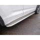 Пороги овал с площадкой нержавеющий лист 75х42 мм ТСС для Lexus NX-200t 2014-2017