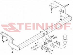 ТСУ Фаркоп Steinhof шар A на седан и хетчбек для Citroen C5 № C-035